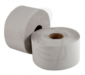 Jumbo Toilettenpapier, 28g/m² D18,5cm, 1-lg 160m natur, geprägt KernD60 Breite 90mm MidiRolle