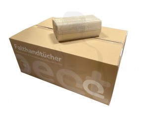 Handtuchpapier, 25x50, 1-lg., natur DC-Falz (C-Falz) -Sonderfaltung- 38g/m²