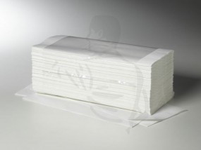 Handtuchpapier, Recycling, 1-lg., weiss, 25x50 DC-Falz (Lagenfaltung) geprägt -39g/m²-