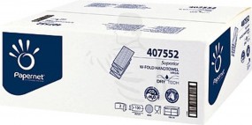 Handtuchpapier, DryTech, hochweiß, 20,8x32 (W-Falz/Interfold) 2x18g/m² (TAD) -407552-