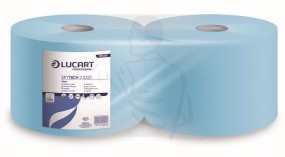 Putzpapierrolle, 2-lg., 22,5x36,1000 Blatt Farbe blau, 2x36 g/m², sehr saugfähig (255m)