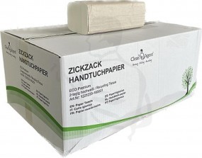Handtuchpapier, 2-lg., 25x23, 100%Recycling V Falz(ZickZack) geprägt, 2x20 g/m²,hochweiß Eco V