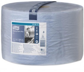 Putztuchrolle Tork Mehrzweck 420, 2lg, 1500 Blatt 24x34cm, blau Tissue 510m, für W1 System -130051-