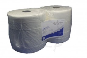Jumbo-Toilettenpapier, MaxiRolle 2-lg., 420m hochweiss, Tissue, geprät 9,5x26cm D6cm