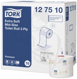 Toilettenpapier -Systemrolle, 3lg, D9,90, 70m hochweiss 