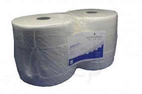 Jumbo-Toilettenpapier, 3-lg., hochweiss, 120m 100% Zellstoff, geprägt 9,5x25cm, D19cm MiniRolle