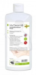 Haut,- Händedesinfektion MyClean HB, 1 Liter biozide alkoholische Händedesinfektion rückfettend