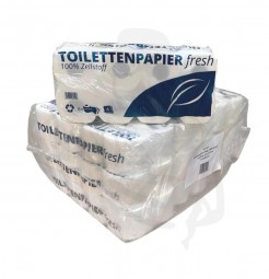 Toilettenpapier Tissue 4lg. 9,5x12,8cm 160Bl. geprägt, hochweiß, sehr saugstark -Kleinrolle-