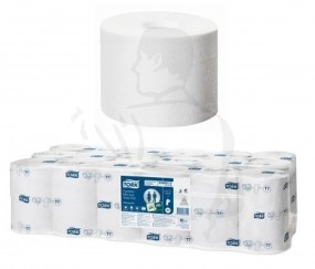 Toilettenpapier -Systemrolle, 2lg, 112,5m (900Bl) hülsenloses Midi Papier hochweiss 