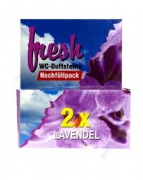 Nachfüller Duftstein 2er, Lavendel für Toiletteneinhänger Mehrweg, 40g