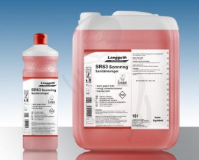 Sanitärreiniger kennzeichnungsfrei SonnringSR63 1L mit anhaltend frischem Duft und EU-Ecolabel