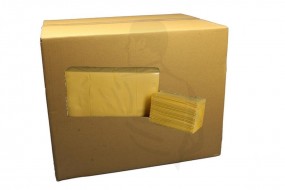 Servietten 3-lg,33x33 cm, 1/8 Falz, gelb Tissue, saugstark und reißfest Uni Farben