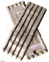 Microfaserbezüge Grau-Weiß 50cm Langflor mit harten Polyesterstreifen
