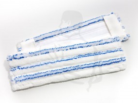 Microfaserbezüge Premium blau/weiss mit Strip 40cm passend für alle Flachpressenhalter Breite 12cm