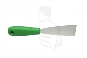 Spachtel aus Edelstahl, grün, 4 cm mit PP-Griff, hitzebeständig, rostfrei