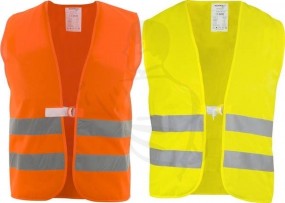Warnweste Neon EN471, Klasse 2 100% Polyester, orange, Einheitsgröße XL