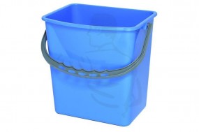 Plastikeimer rechteckig, blau, 6 Liter für Servicewagen mit Henkel