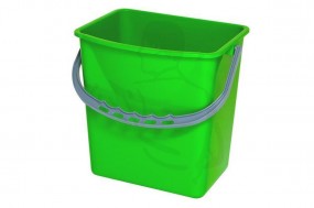 Plastikeimer rechteckig, grün, 6 Liter für Servicewagen mit Henkel