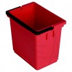 Plastikeimer rechteckig, rot, 9 Liter für Servicewagen mit Henkel