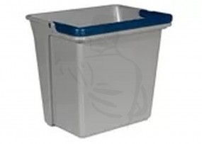 Eimer rechteckig grau mit blauem Henkel, 5 Liter für Reinigungswagen MATRIX PRESS/BOX