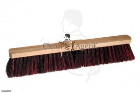 Besen Arenga/Elaston Mix, 1-loch, 50 cm mit rote/schwarzer Borste 7cm Sattelholz