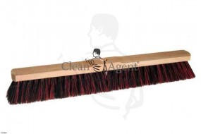 Besen Arenga/Elaston Mix, 1-loch, 60 cm mit rote/schwarzer Borste 7cm Sattelholz