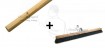 Saalbesen/Stubenbesen Rosshaarmischung 80 cm Holzkörper mit Holzstiel geschliffen 1,40m -SET-