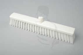 Hygiene-Besen aus Kunststoff WEIß 40X5cm mit weicher Polyester-Borste PBT 0.3