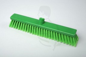 Hygiene-Besen aus Kunststoff GRÜN 40X5cm mit weicher, geschlitzter Polyester-Borste PBT 0.3