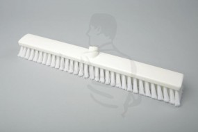 Hygiene-Besen aus Kunststoff WEIß 60X6cm mit weicher, geschlitzter Polyester-Borste PBT 0.3