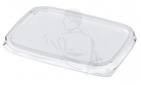 Verpackungsbecherdeckel, eckig, für 125ml Becher 8,1x10,8cm, klar/transparent (100er Pack)