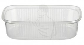 Verpackungsbecher, eckig, ohne Deckel, 125ml 8,1x10,8cm, klar/transparent (100er Pack)