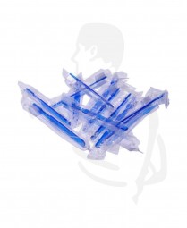 Einmalzahnbürste mit Pasta im Zahnbürstenkopf aus Kunststoff, blau Einzeln verpackt (100er Pack)