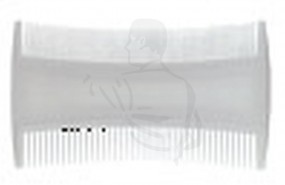 Nissen/Läusekamm, Länge 85 mmm aus Kunststoff, weiss, zweiseitig (ohne Stiel)