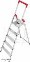 Stufen-Stehleiter, 1x7 Stufen belastbar bis 150 kg aus Aluminium