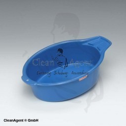 Waschschüssel mit Seifenablage, oval aus Polyethylen 41x30x12cm ca. 7L