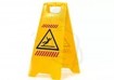 Warnschild Symbol, gelb, zum aufstellen, für Reinigungswagen MATRIX/VARIX PRESS/BOX