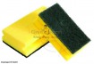 Schwämme, gelb/grün, 150x70x45 mm mit Griffleiste, Standard, scheuerstark