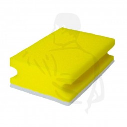 Schwämme, gelb/weiß, 150x70x45 mm kratzfrei (ohne Schleifkorn) mit Griffleiste
