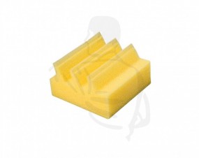 Tastaturreinigungsschwamm 70x40x70mm gelb, mit spezielle Kerbungen für die