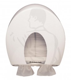Doppel WC-Papier Einzelblattspender Aqua -6980- weiß, aus schlagfestem Kunststoff