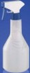 Leerflasche mit Sprühkopf, 1 Liter aus transparenten Kunststoff, -bauchig-
