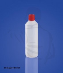 Nachfüllflasche, leer, 0,5 Liter mit Spritzverschluß -runde Ausführung-