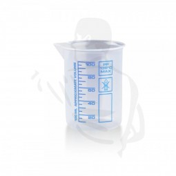 Meßbecher, Kunststoff, 100 ml mit Skalierung (transparent)