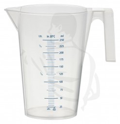 Meßbecher, Kunststoff, 250 ml mit Skalierung (transparent)