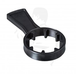 Kanisterschlüssel für mittleres Gewinde 45mm schwarz, aus Kunststoff mit Innengewinde
