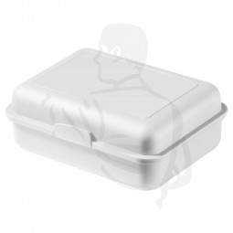 Box aus Kunststoff mit Klickverschluss weiss für das Pausenbrot oder die Aufbewahrung anderer