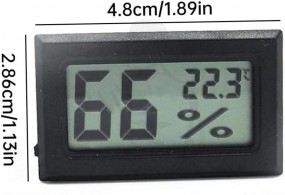 Digital Thermometer Hygrometer schwarz Kunststoff genauigkeit Luftfeuchtigkeitsmesser, mit Batterie
