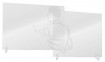 Hygieneschutzwand für Bürotische und Arbeitsplätze aus 4mm starkem, glasklarem Acrylglas, 100x66x20c