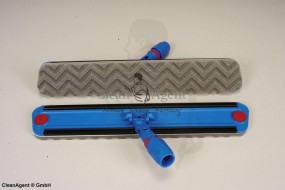Trapezwischer Kunststoff mit Schaumstoff, 57x9,7cm blau mit Arretierverschluss (Tritt Taste)
